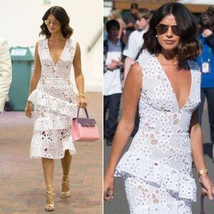 Bronx and Banco Donna White Ruffle Dress S $650